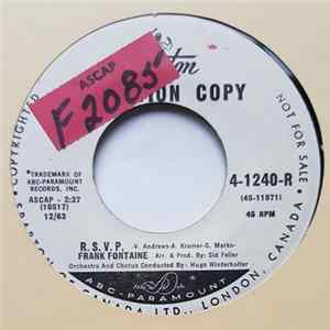Frank Fontaine - R.S.V.P. / Alouette, Pretty Alouette (I Will Get You Yet) Album