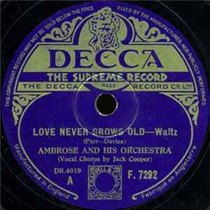 Ambrose And His Orchestra - Love Never Grows Old / I'll Remember Album