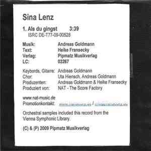 Sina Lenz - Als Du Gingst Album