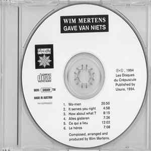 Wim Mertens - Gave Van Niets Album