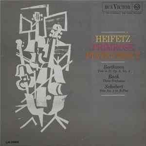 Ludwig van Beethoven, Johann Sebastian Bach, Franz Schubert, Heifetz, Primrose, Piatigorsky - Trio In D, Op. 9, No. 2 / Three Sinfonias / Trio No. 2 In B-Flat Album