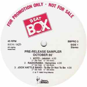 Various - Pre-release Sampler October 86' Album