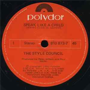 The Style Council - Speak Like A Child Album