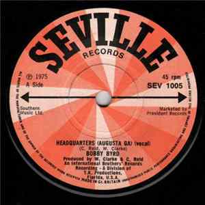 Bobby Byrd - Headquarters (Augusta Ga) Album