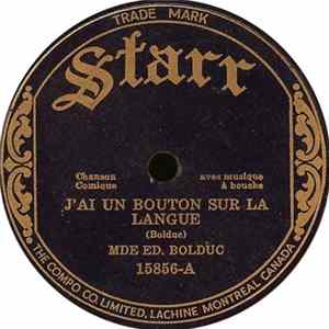 Mde Ed. Bolduc - J'ai Un Bouton Sur La Langue Album