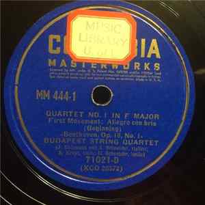 Ludwig van Beethoven, Budapest String Quartet - Quartet No. 1 In F Major, Op. 18, No. 1 Album