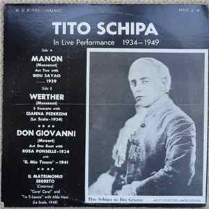 Tito Schipa - Tito Schipa In Live Performance Album