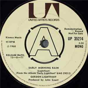 Gordon Lightfoot - Early Morning Rain Album