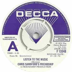 Chris Sandford's Friendship - Listen To The Music / The Man Who Lost His Smile Album
