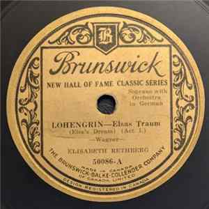 Elisabeth Rethberg - Lohengrin - Elsas Traum / Tannhäuser - Elisabeths Gebet Album