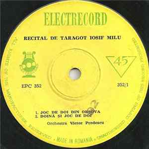 Iosif Milu / Marin Chiser - Recital De Taragot / Recital De Caval Și Fluier Album