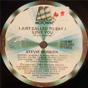 Stevie Wonder - I Just Called To Say I Love You Album