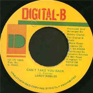 Leroy Sibbles - Can't Take You Back Album