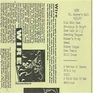 Wire - St. Andrew's Hall 19/6/87 Album