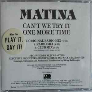 Matina - Can't We Try It One More Time Album