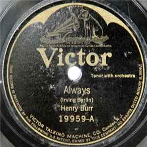 Henry Burr / Jack Smith (The Whispering Baritone) - Always / When Autumn Leaves Are Falling Album