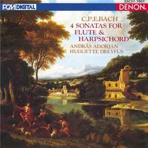 András Adorján, Huguette Dreyfus, C.P.E Bach - 4 Sonatas For Flute And Harpsichord Album
