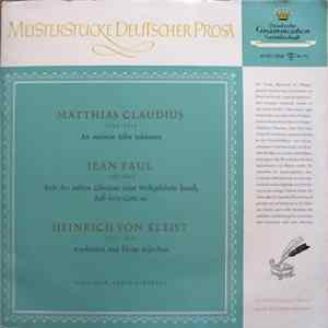 Ernst Ginsberg - Meisterstücke Deutscher Prosa Album