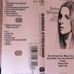 Barbra Streisand - Live Concert At The Forum Album