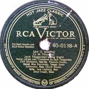 Jack Teagarden's Big Eight - Say It Simple / A Jam Session At Victor Album