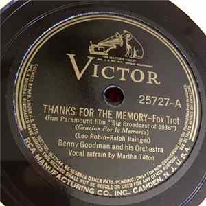 Benny Goodman And His Orchestra - Thanks For The Memory / It's Wonderful Album