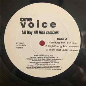 One Voice - All Day All Nite (Remixes) Album