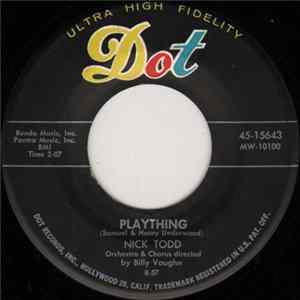 Nick Todd - Plaything Album
