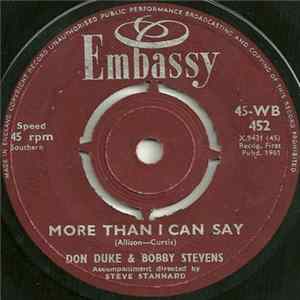 Don Duke & Bobby Stevens - More Than I Can Say / Hello Mary Lou Album