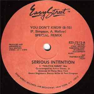 Serious Intention - You Don't Know (Special Remix) Album