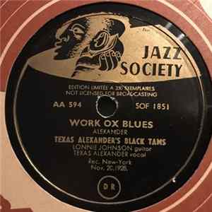 Texas Alexander And His Sax Black Tams - Work Ox Blues / Frisco Train Blues Album
