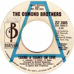 The Osmond Brothers - Taking A Chance On Love Album