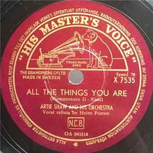 Artie Shaw And His Orchestra - All The Things You Are / Deep Purple Album