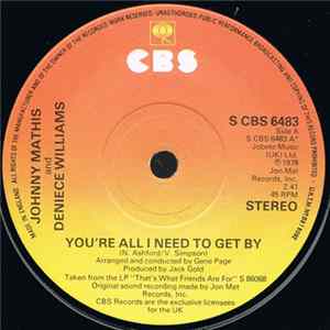 Johnny Mathis And Deniece Williams - You're All I Need To Get By Album