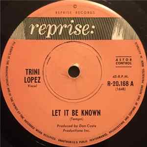 Trini Lopez - Let It Be Known Album