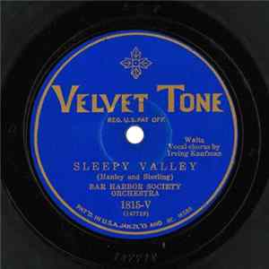The Bar Harbor Society Orchestra - Sleepy Valley / You Tell Me Your Dream Album