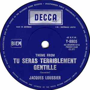 Jacques Loussier - Theme From Tu Seras Terriblement Gentille / Ballet Photo Rouge Album