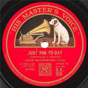 John McCormack - Just For To-Day / The Holy Child Album