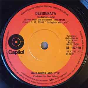Gallagher And Lyle - Desiderata Album