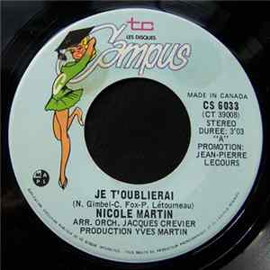 Nicole Martin - Je T'Oublierai Album