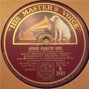 Alessandro Valente - Addio Fiorito Asil / O Paradiso! Album